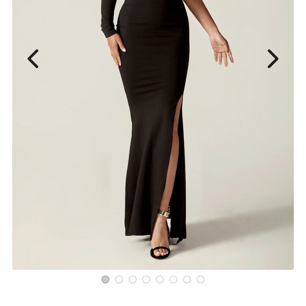 Chic Black Long Sleeve Maxi Dress